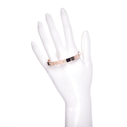 Cartier 18K Pink Gold 4 Diamond LOVE Bracelet 17 2 of 6