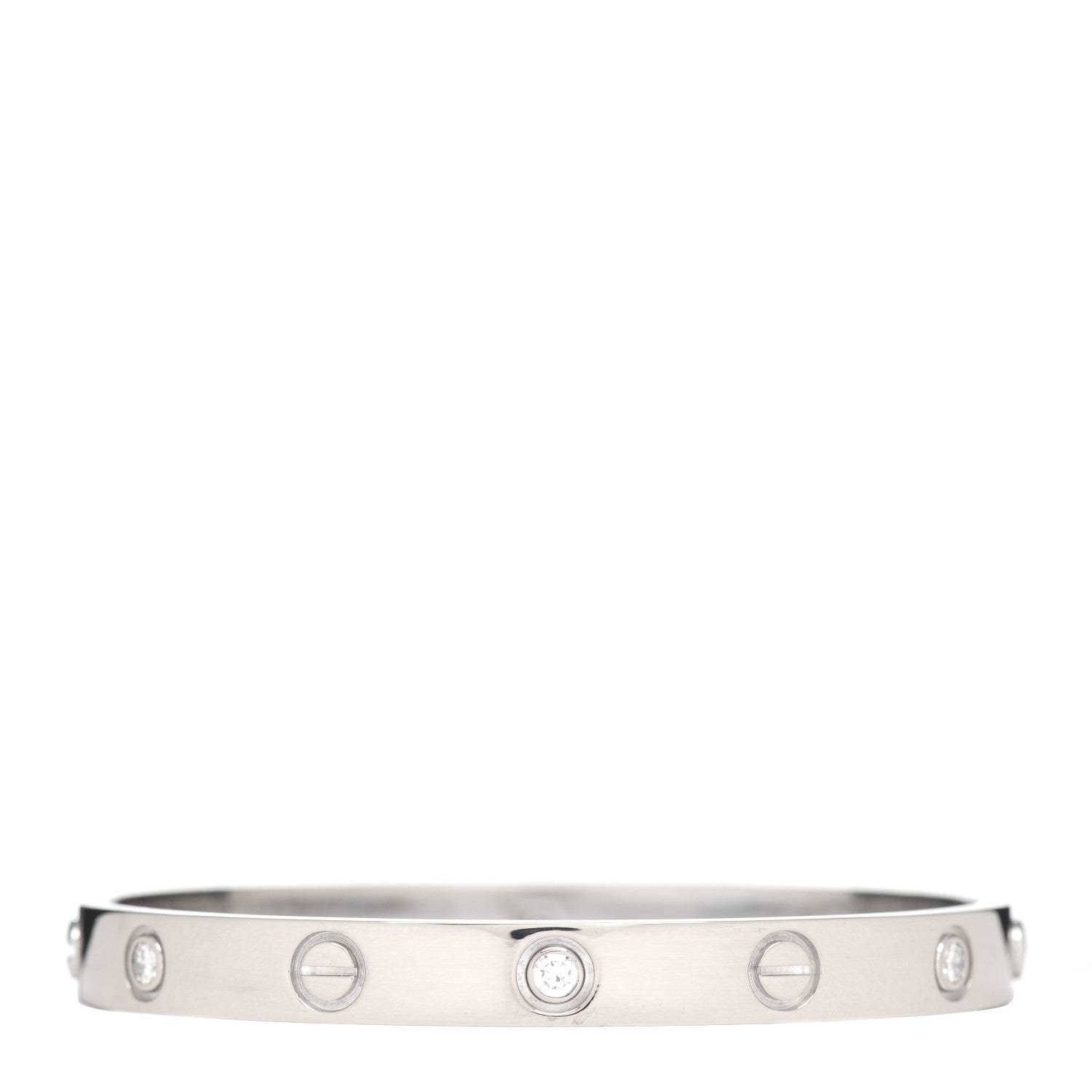 Cartier 18K White Gold 6 Diamond LOVE Bracelet 16 3 of 5