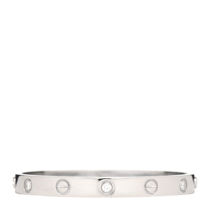 Cartier 18K White Gold 6 Diamond LOVE Bracelet 16 3 of 5
