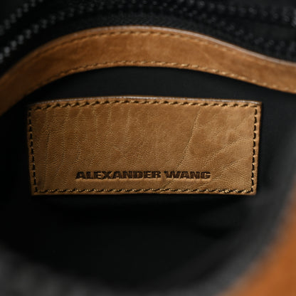 Alexander Wang Nubuck Mini Rockie Matte Black Hardware Tan 6 of 9