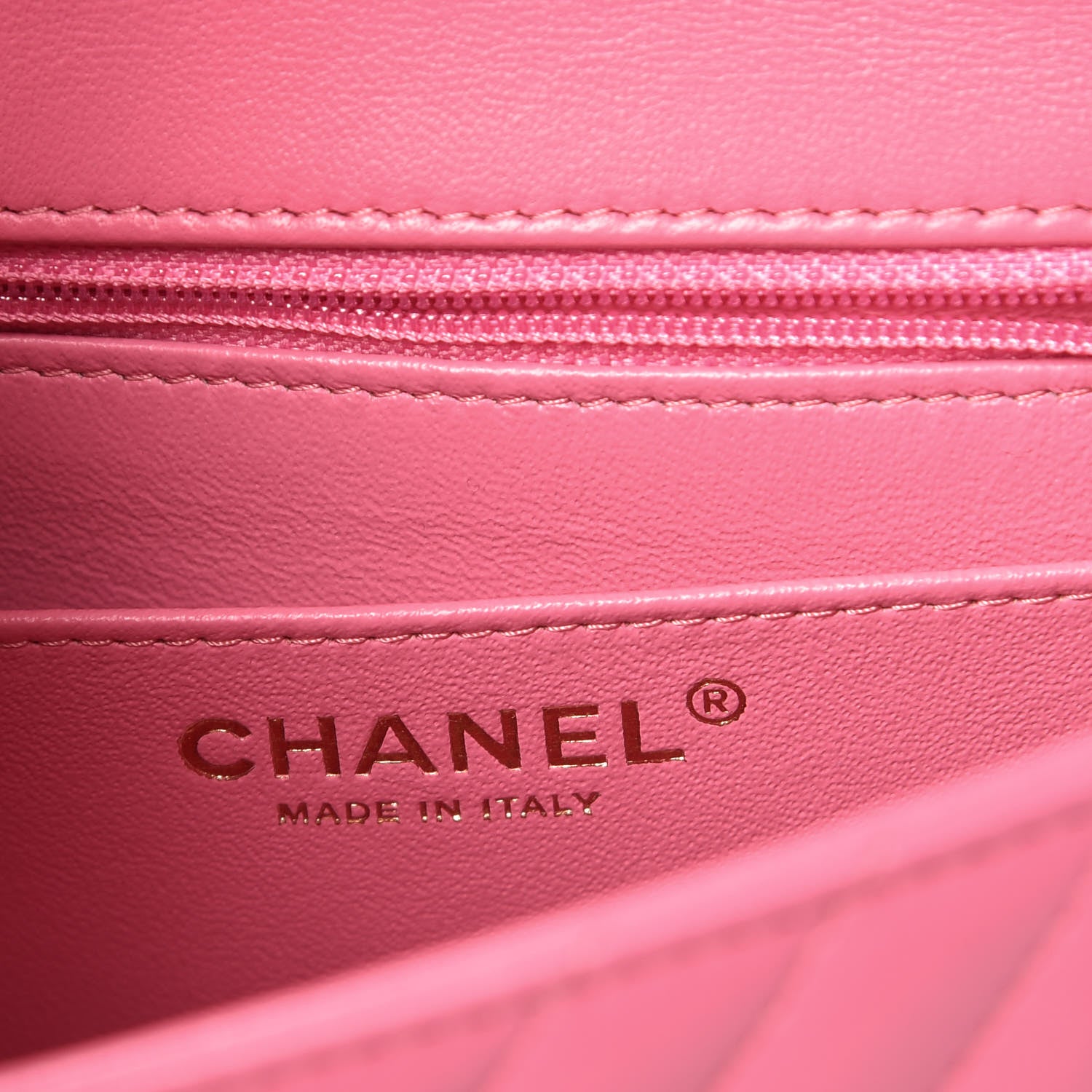 Chanel Lambskin Chevron Quilted Mini Square Flap PInk 6 of 10