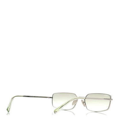 Prada Metal Rectangular Sunglasses SPR A60 Light Green Silver 4 of 8
