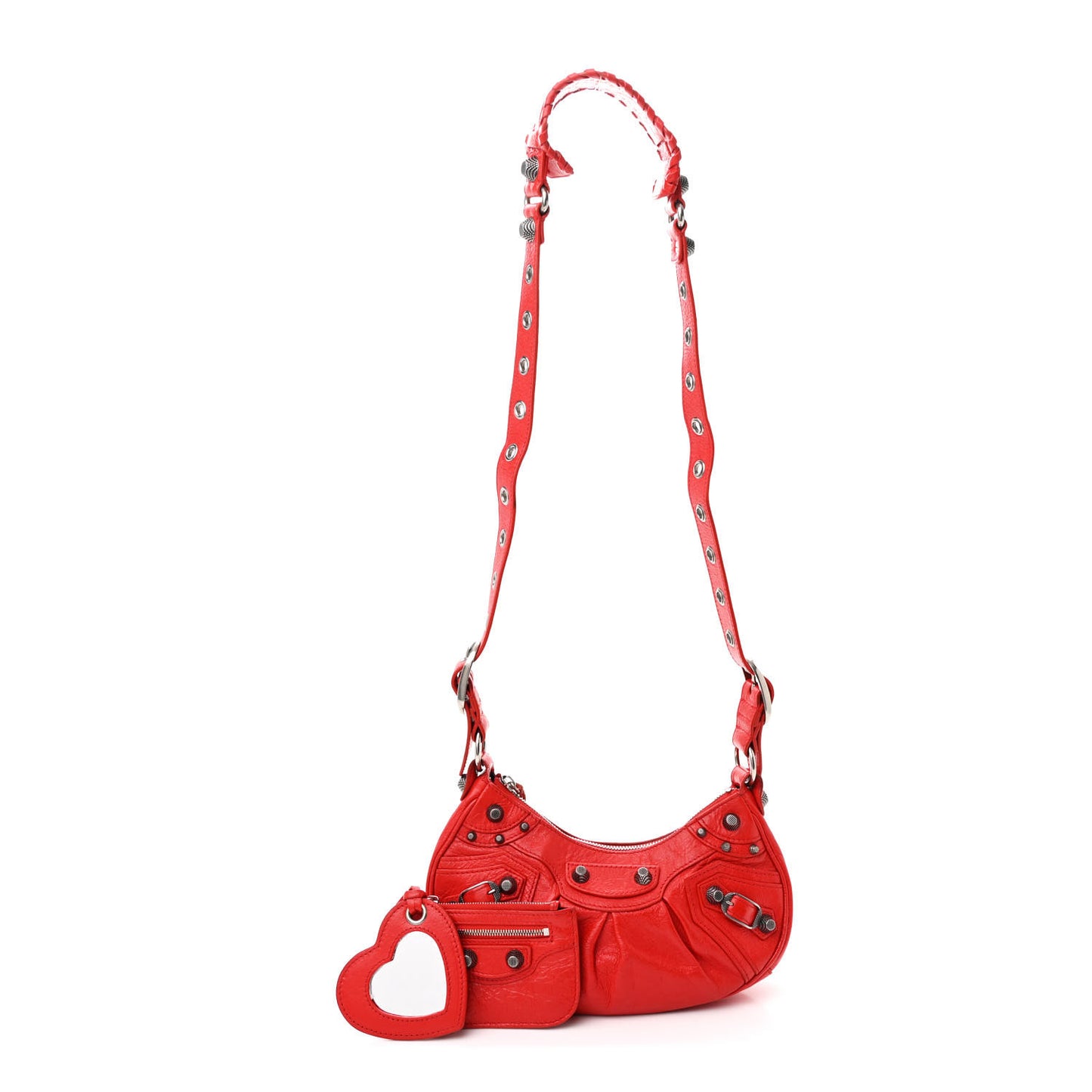 Agneau Arena Le Cagole Shoulder Bag XS Tomato Red