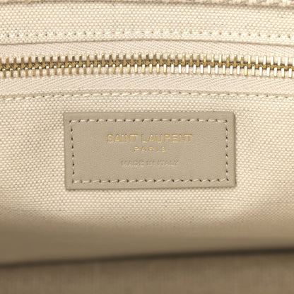 Saint Laurent Linen Calfskin Small Rive Gauche Tote Beige Sea Salt 6 of 10