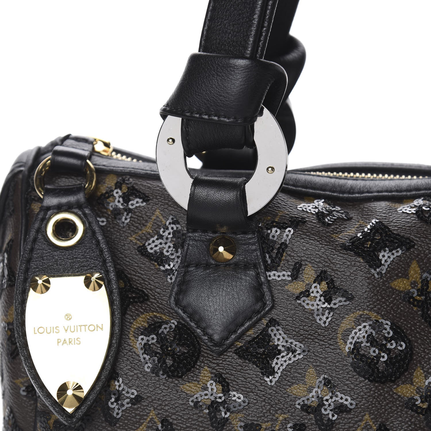 Louis Vuitton Monogram Sequins Eclipse Speedy 28 Black 7 of 10