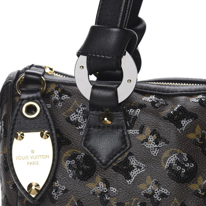 Louis Vuitton Monogram Sequins Eclipse Speedy 28 Black 7 of 10