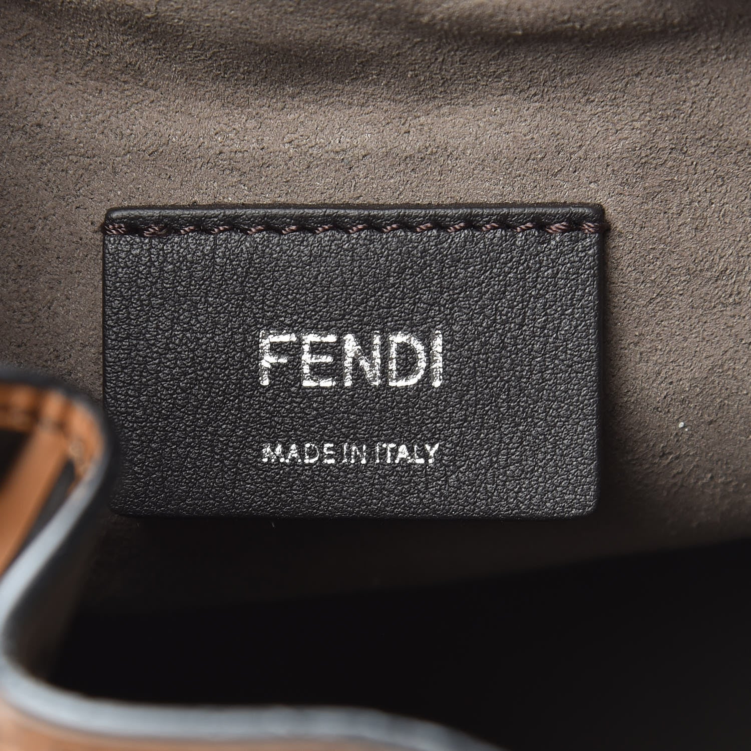 Fendi Vitello Liberty F is Fendi FF Embossed Mini Mon Tresor Bucket Bag Tobacco Black 6 of 9