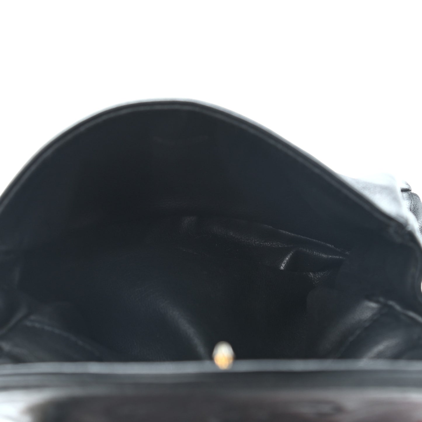 Lambskin CC Flap Waist Chain Belt Bag Black