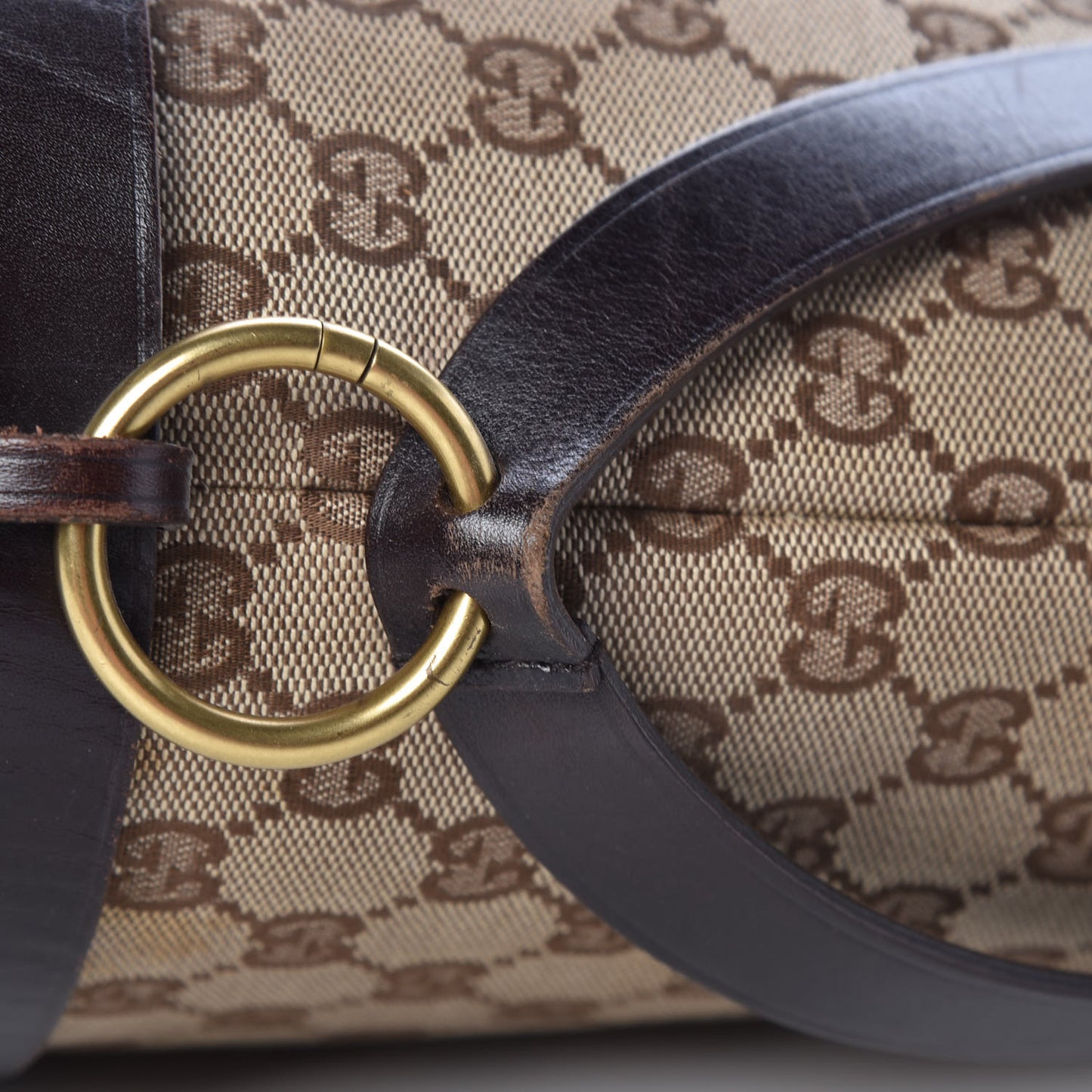 Monogram Calfskin Tote Dark Brown