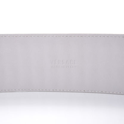 Versace Calfskin Studded Belt 75 30 Light Grey 5 of 6