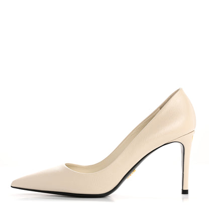 Prada Saffiano Vernice Pumps 37.5 White 1 of 8