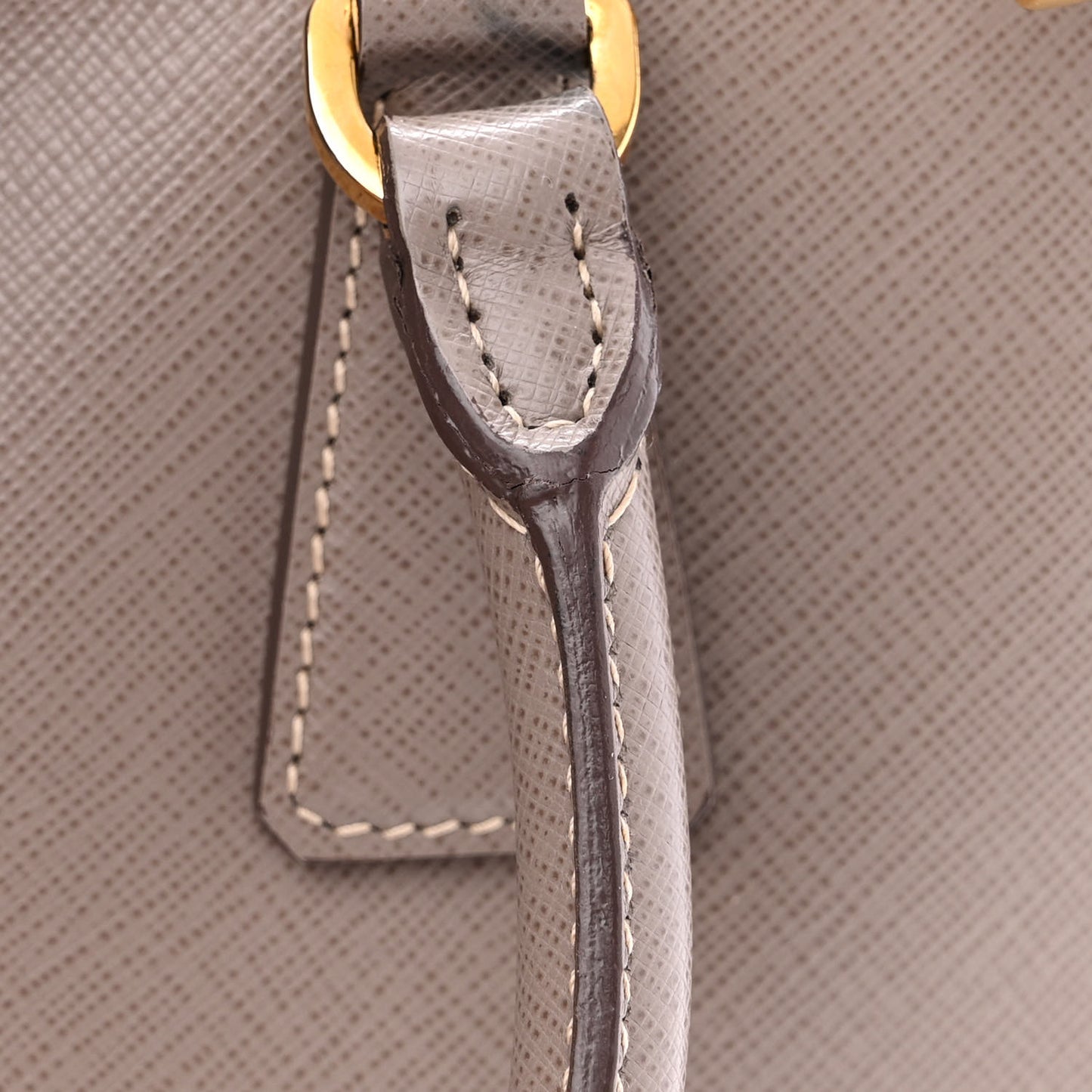 Saffiano Small Galleria Double Zip Tote Argilla
