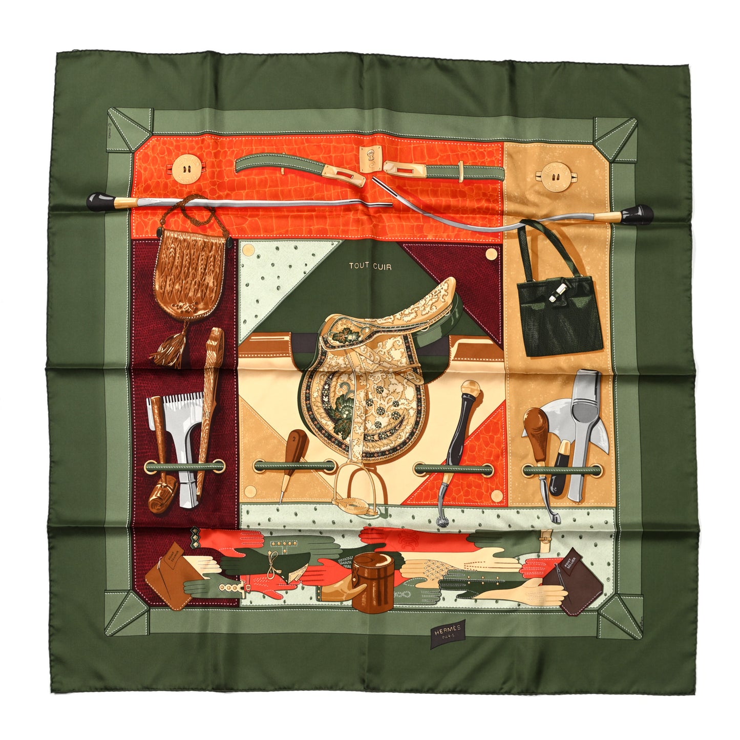 Silk Tout Cuir Scarf 90