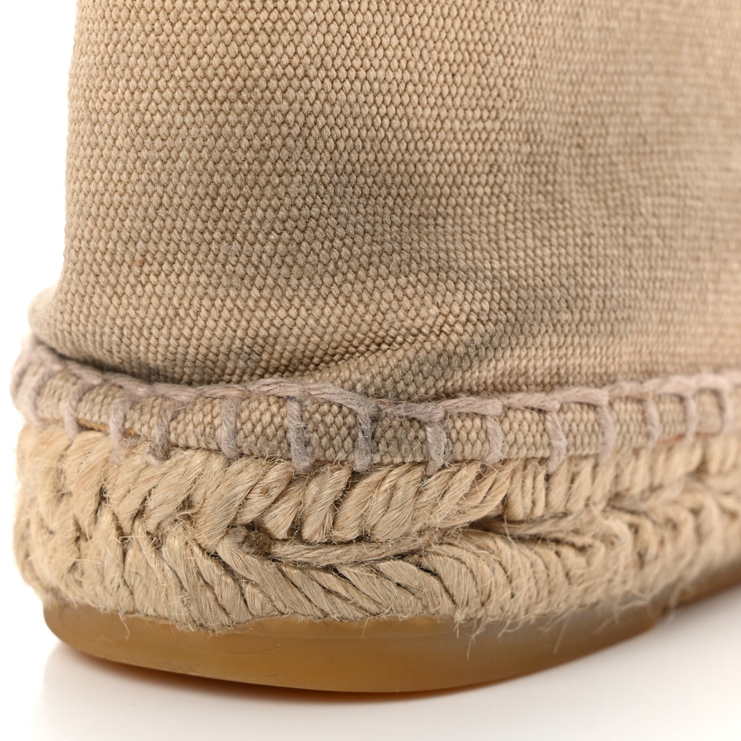Linen CC Espadrilles 40 Beige Black