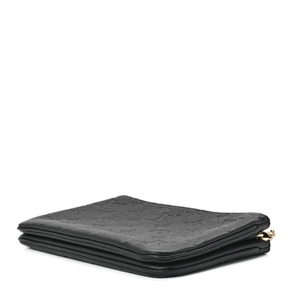 Louis Vuitton Empreinte Double Zip Pochette Black 9 of 11
