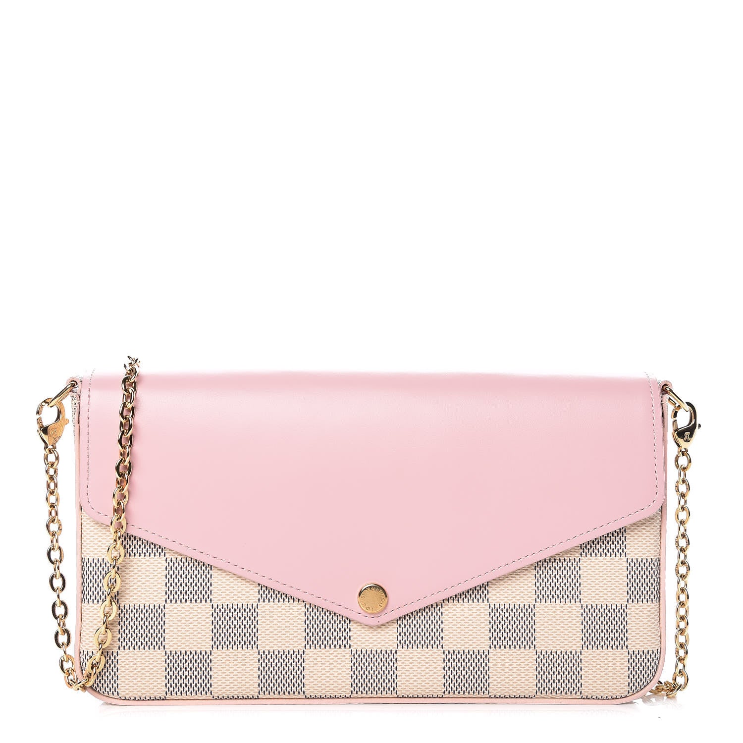 Louis Vuitton Damier Azur Calfskin Pochette Felicie Eau de Rose 1 of 11