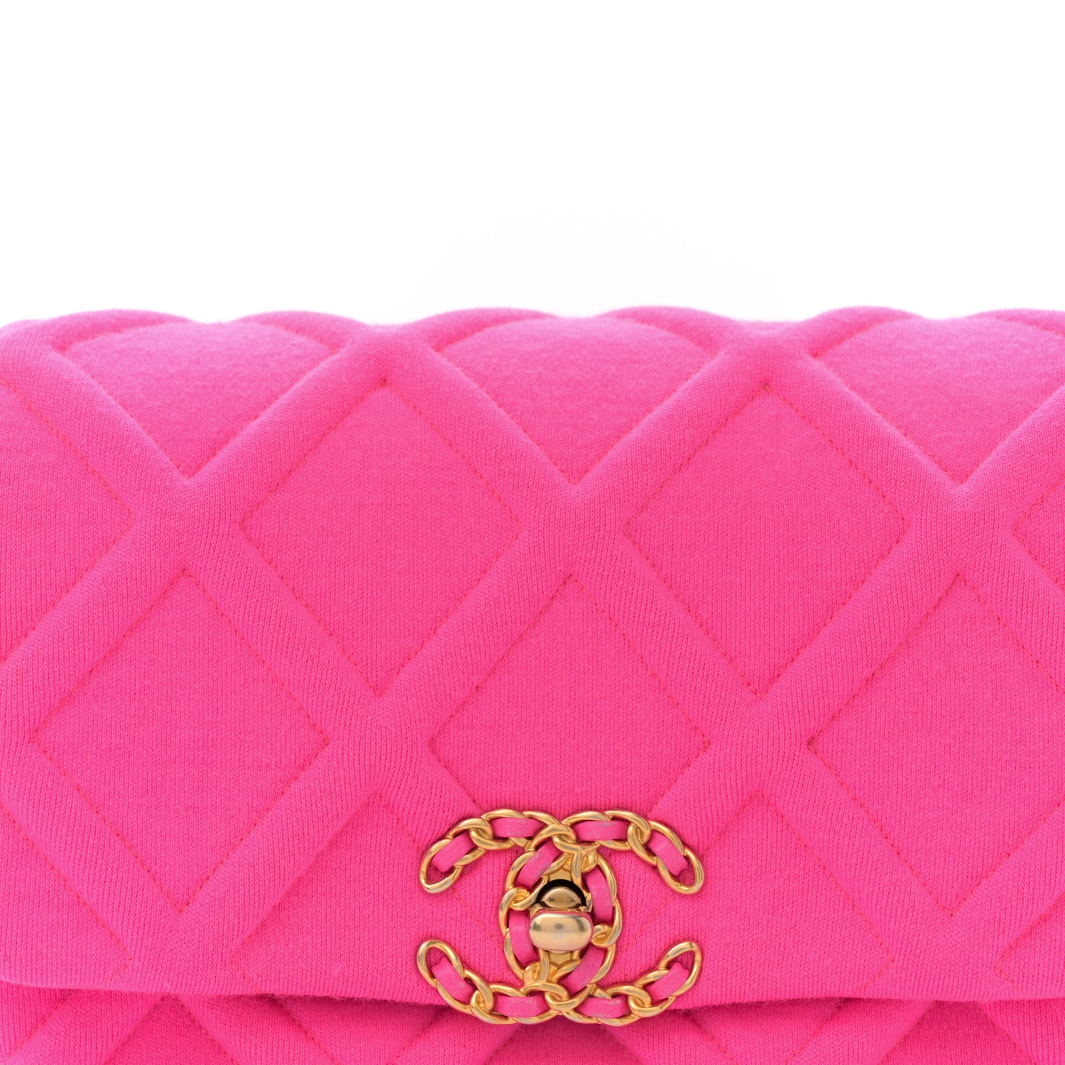Chanel Jersey Quilted Chanel 19 Waist Bag Pink 8 of 11