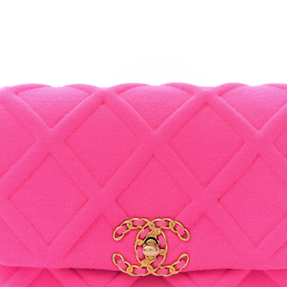Chanel Jersey Quilted Chanel 19 Waist Bag Pink 8 of 11