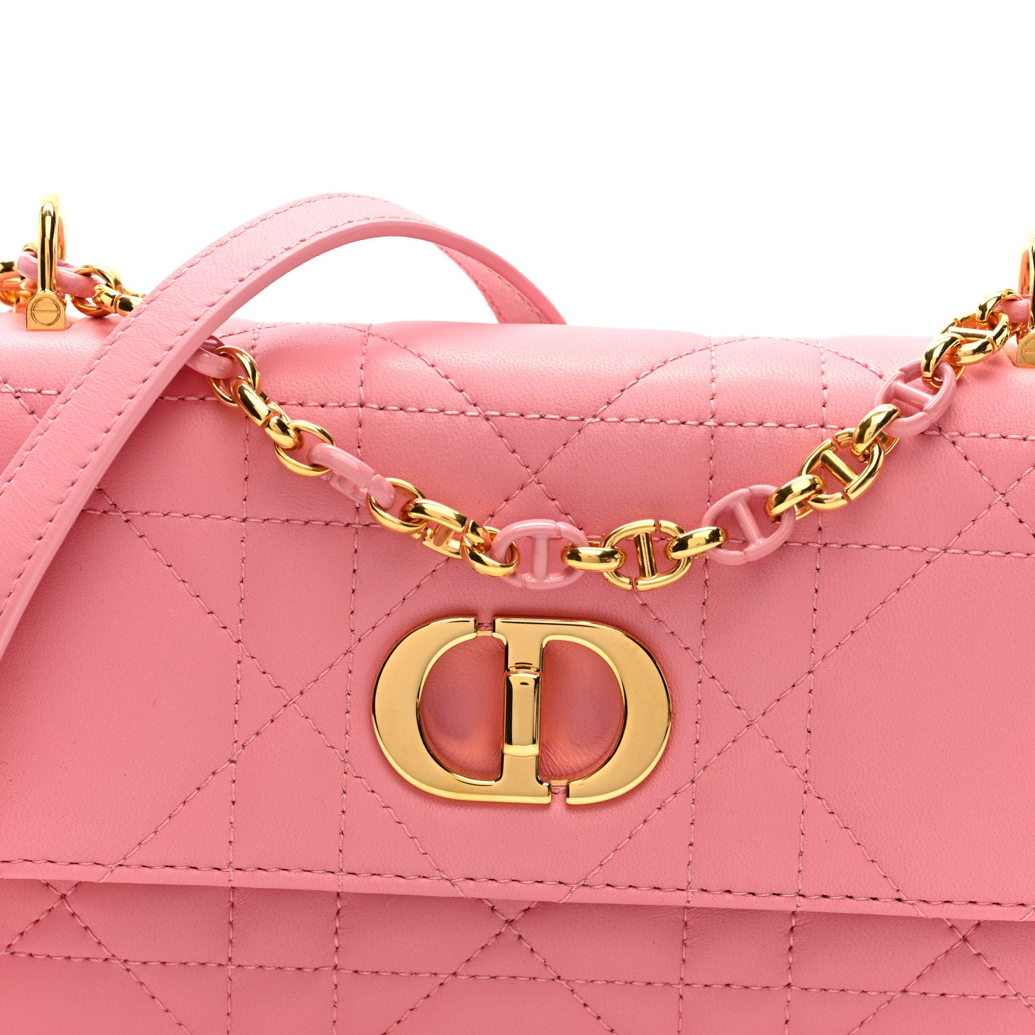 Christian Dior Lambskin Macrocannage Mini Miss Caro Bag Pink 7 of 9