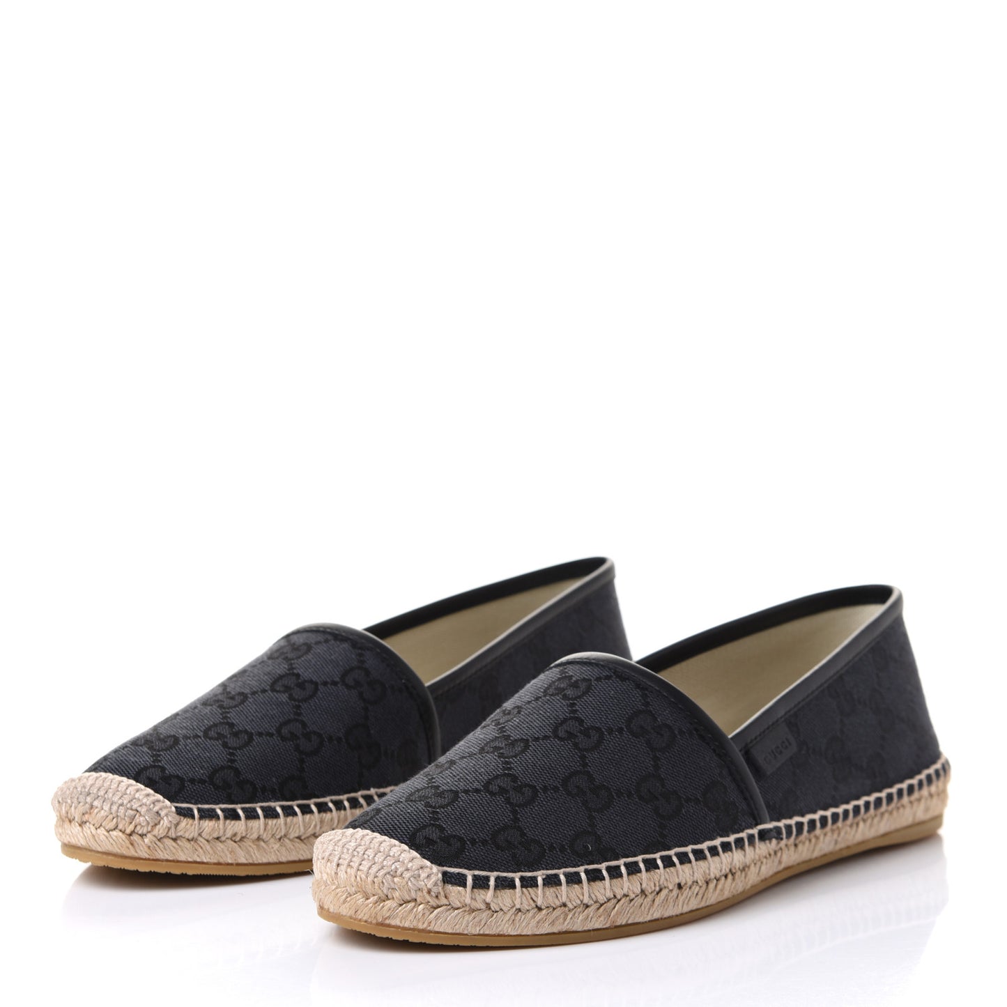 Monogram Espadrilles 38 Black