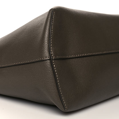 Fendi Vitello Vienna Enamel F is Fendi Shopping Tote Carbone Tobacco 9 of 12