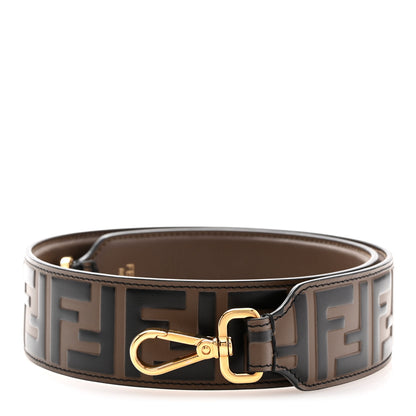 Fendi Vitello Century Bi-Color FF 1974 Embossed Strap You Maya Black 1 of 4