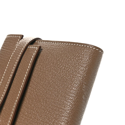 Hermes Chevre Mysore Kelly Longue Wallet Etoupe 9 of 9