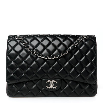 Chanel Lambskin Quilted Maxi Double Flap Black 1 of 11