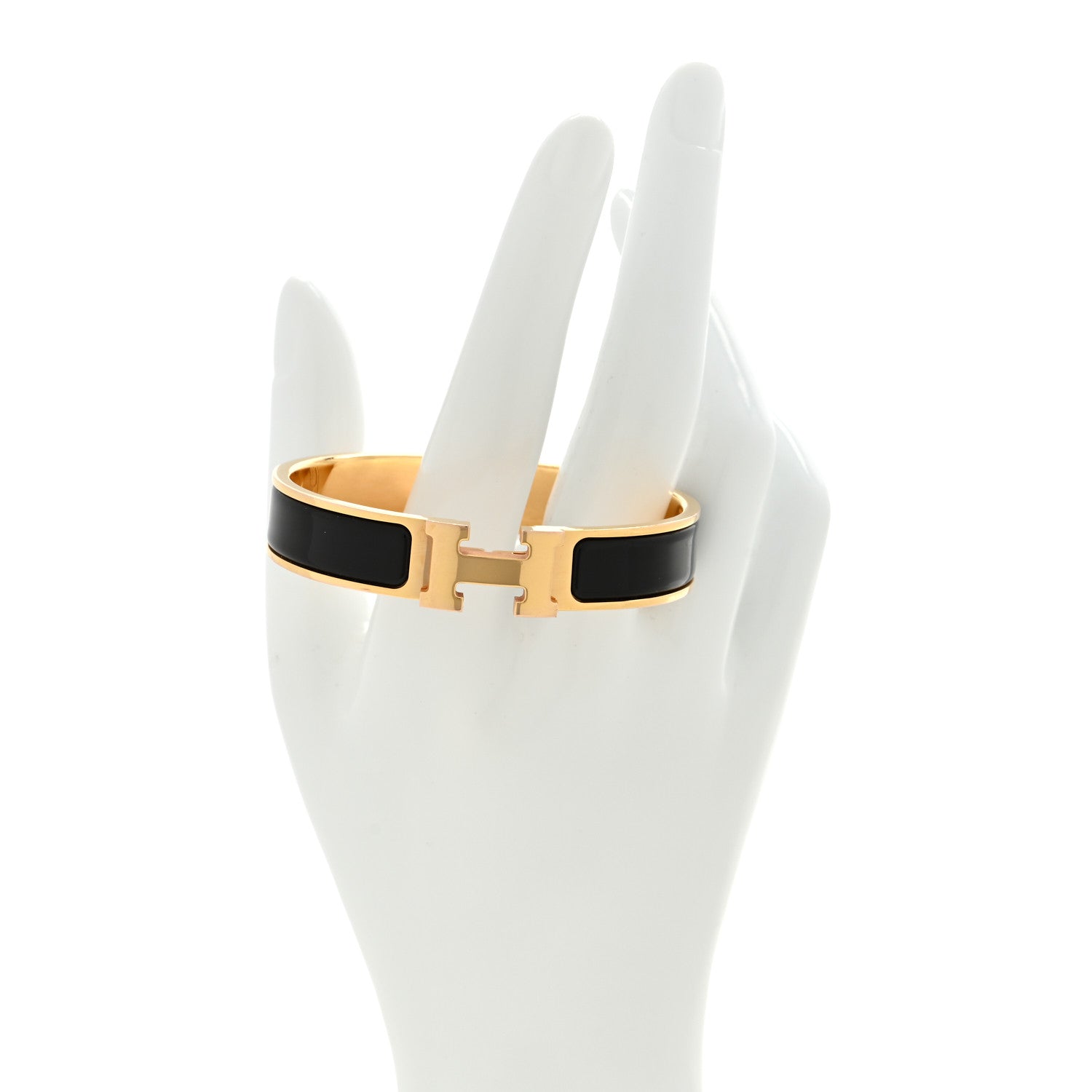 Hermes Enamel Narrow Clic Clac H Bracelet PM Black 2 of 4