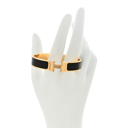 Hermes Enamel Narrow Clic Clac H Bracelet PM Black 2 of 4