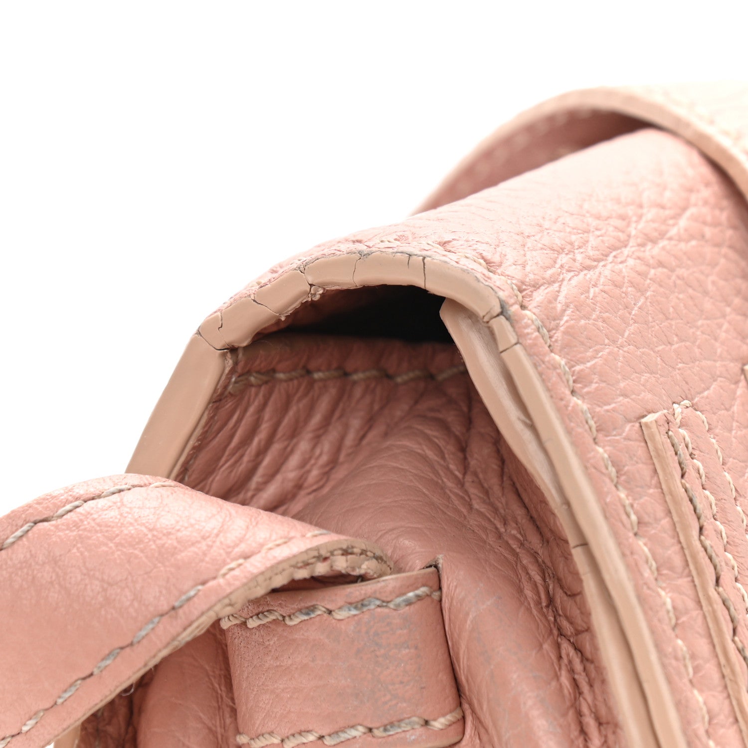 Chloe Grained Calfskin Small Marcie Saddle Bag Anemone Pink 10 of 17