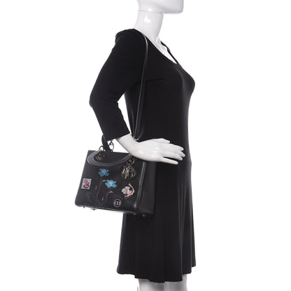 Christian Dior Calfskin Paradise Medium Lady Dior Black 2 of 8