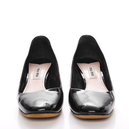 Miu Miu Patent Crystal Heel Pumps 37 Black 2 of 13