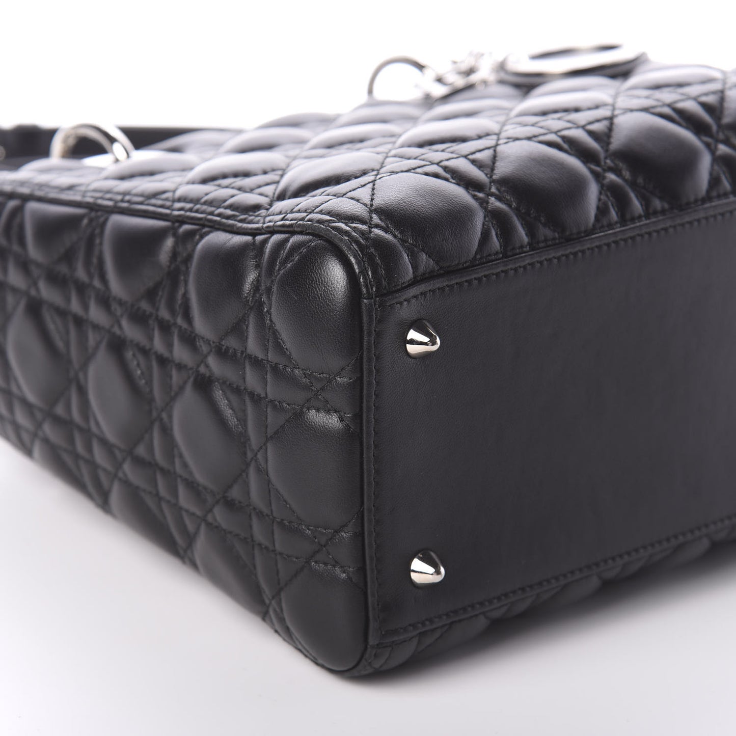 Lambskin Cannage Medium Lady Dior Black