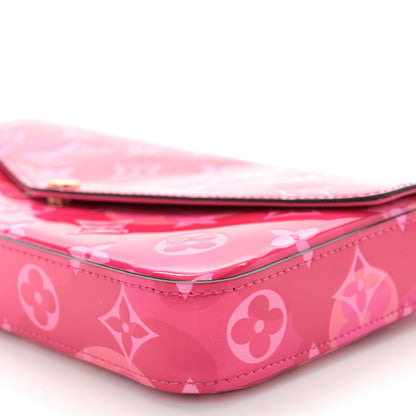 Louis Vuitton Vernis Valentine Pochette Felicie Chain Wallet Fuchsia 11 of 12