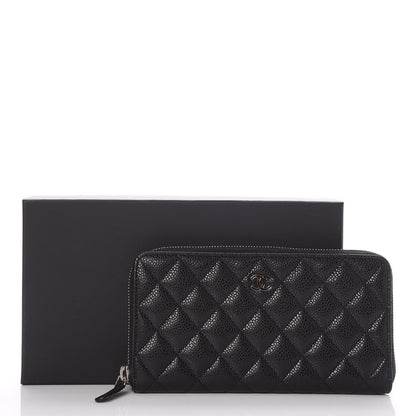 Chanel Caviar Quilted Large Gusset Zip Around Wallet Black 9 of 9