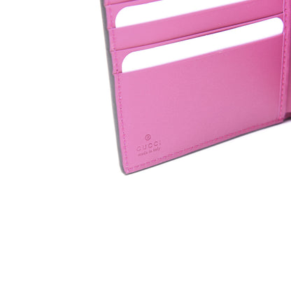 Gucci GG Supreme Monogram Calfskin French Flap Wallet Beige Ebony Hibiscus Red New Rosette 6 of 10