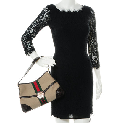 Gucci Canvas Web GG Reins Shoulder Bag 2 of 7