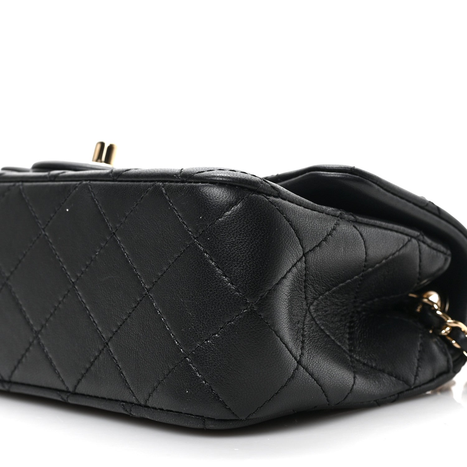 Chanel Lambskin Quilted Enamel Mini Rectangular Pearl Crush Flap Black 9 of 9