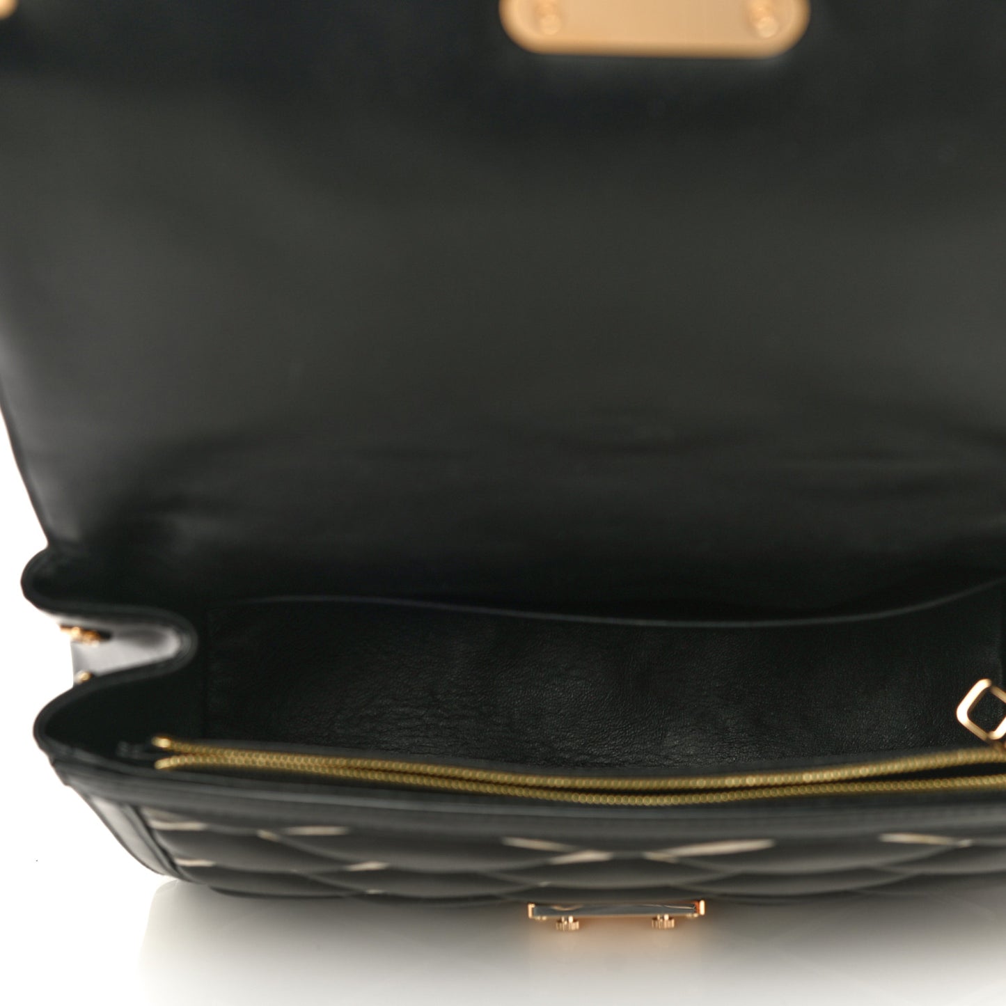 Lambskin Malletage Pochette Flap Black