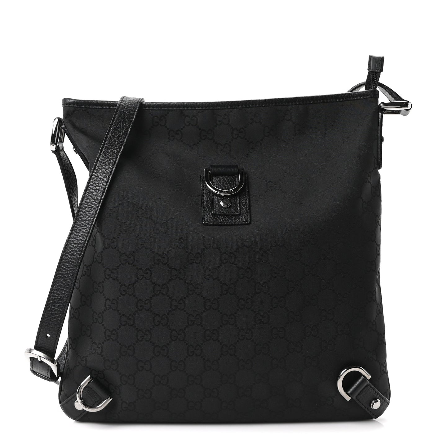 Nylon Monogram Abbey Messenger Bag Black