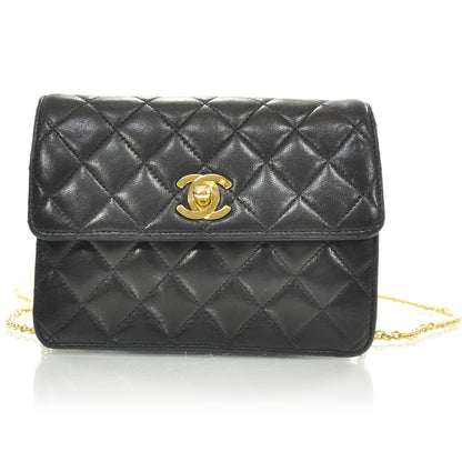 Chanel Lambskin Quilted Evening Flap Black 1 of 11