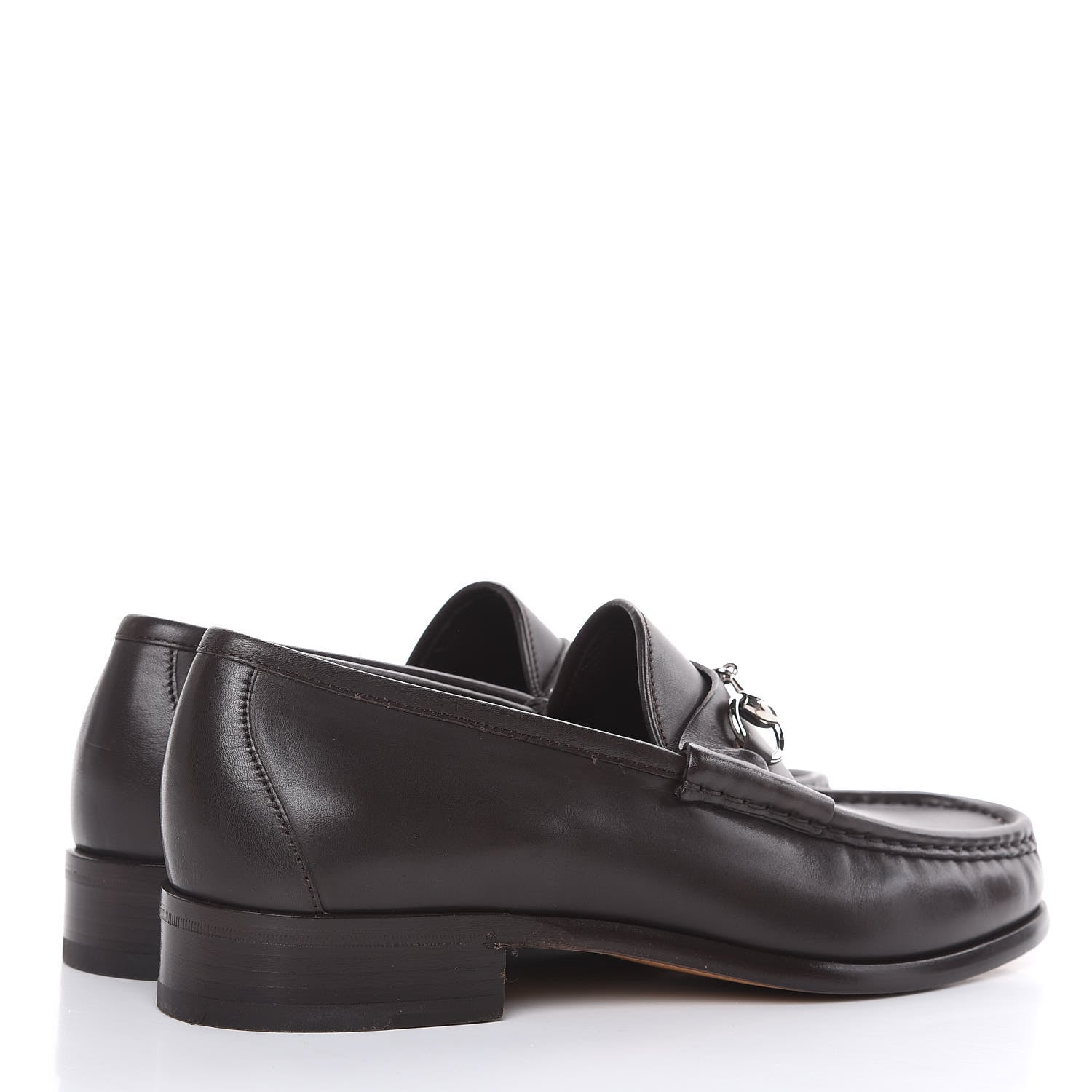 Gucci Calfskin Mens 1953 Horsebit Loafers 8.5 Marrone 4 of 10