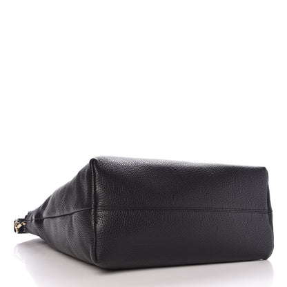 Burberry Grainy Calfskin Medium Cale Hobo Black 4 of 7