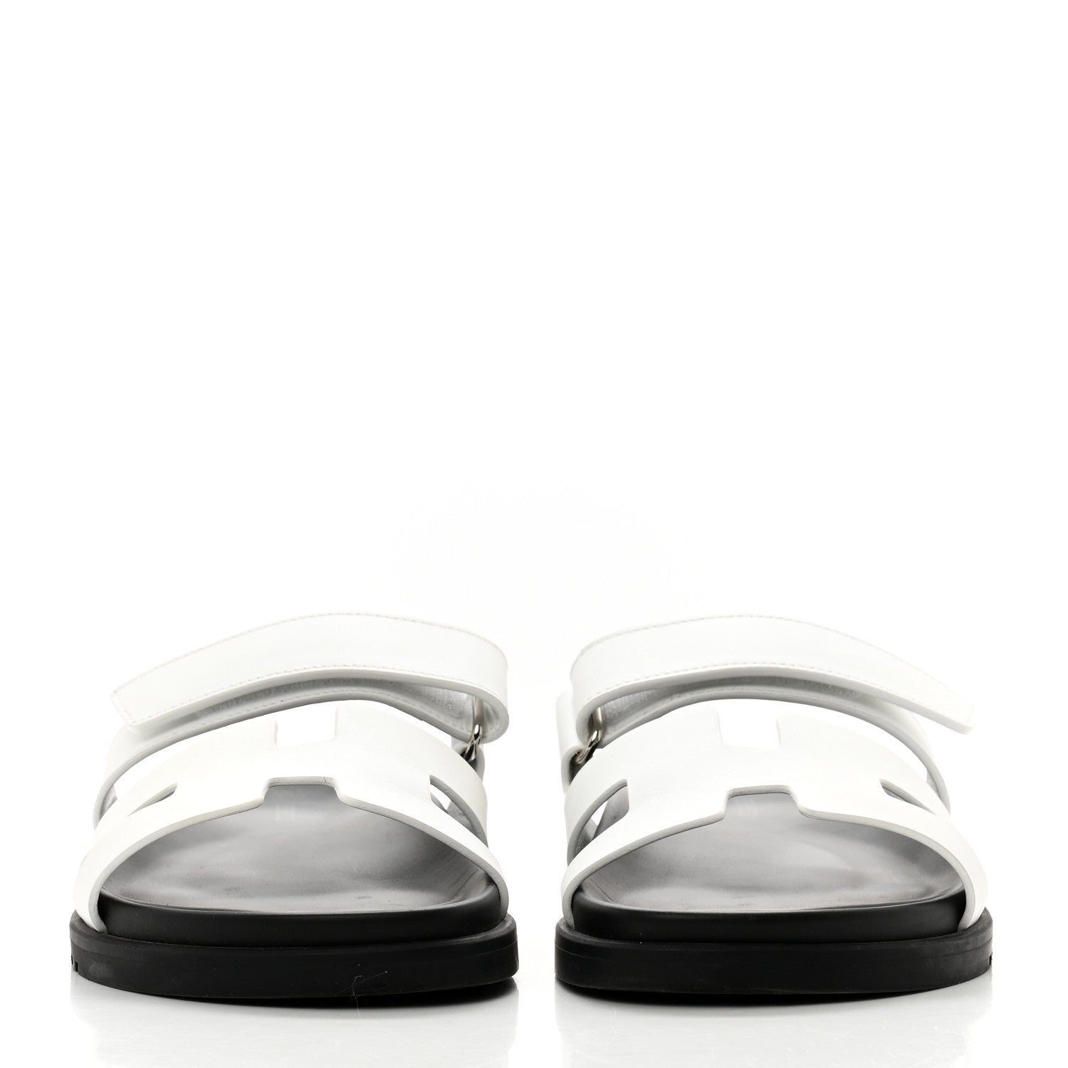 Hermes Calfskin Womens Chypre Sandals 38 White 2 of 9