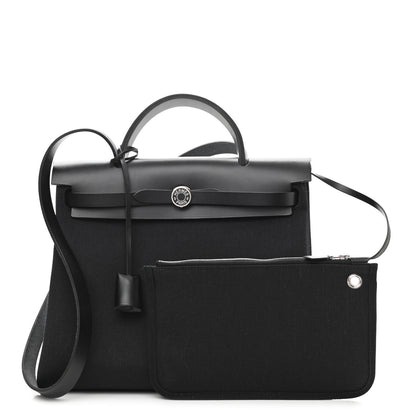 Hermes Toile Vache Hunter Herbag Zip PM 31 Black 1 of 11