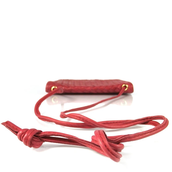 Vintage Woven Clutch Bag Red