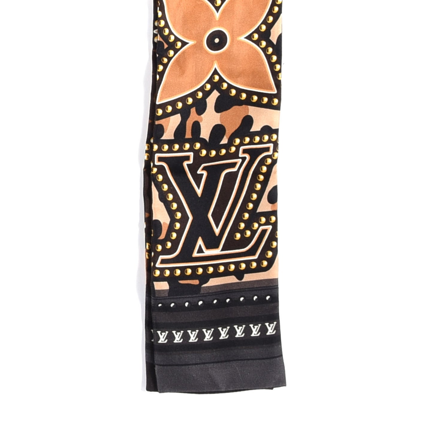 Silk Monogram LV World Bandeau Brown