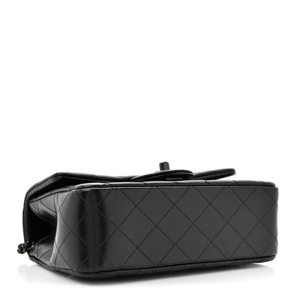 Chanel Lambskin Quilted Mini Top Handle Rectangular Flap So Black 4 of 11