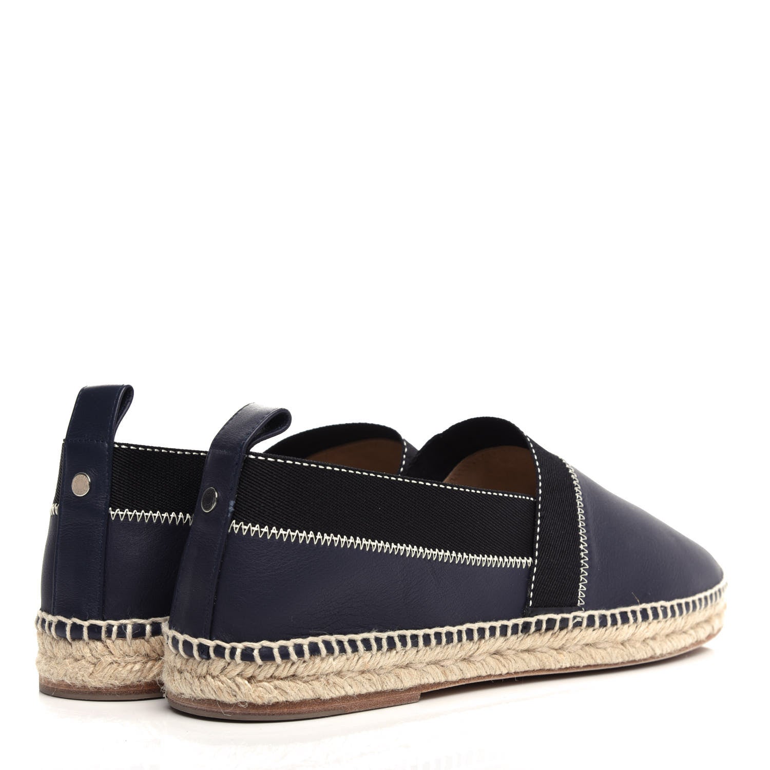Hermes Calfskin Mens Arcachon Espadrilles 43 Marine Black 4 of 9